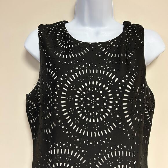 White House Black Market Sleeveless Sheath Black/White Cocktail Dress 10 - Picture 12 of 13